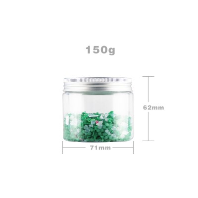 150ml healthy food packaging round clear plastic pet mask jar bottle with screw cap