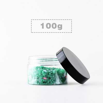 custom logo size pp plastic caps bulk wholesaler empty clear cosmetic jars 100g 120g 150g 200g 250g pet jars