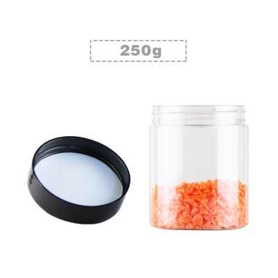 250ml plastic jars wholesale with widemouth cylinders Portable Empty Facial Makeup Jar